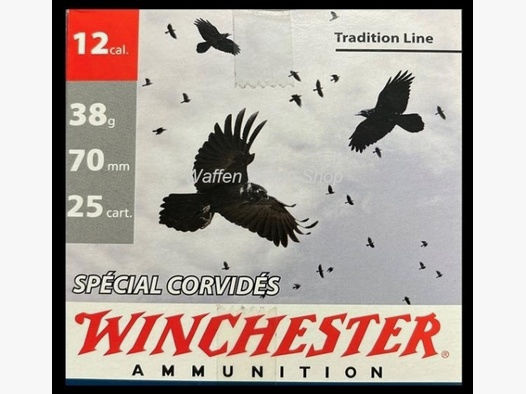 Winchester Spezial Krähe,12-70,12mm,38g,P6 2,7mm ,25 Stück