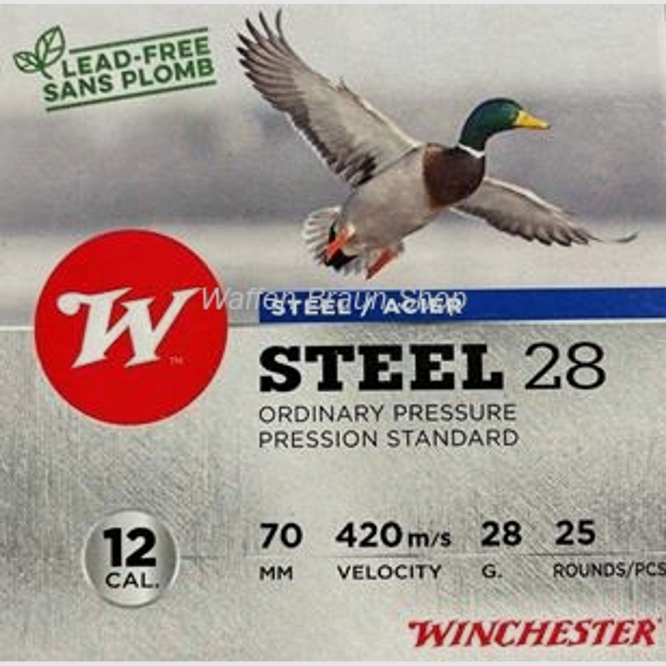 Winchester STEEL 28,STANDARD PRES,12-70,28g,P5,25 Stück