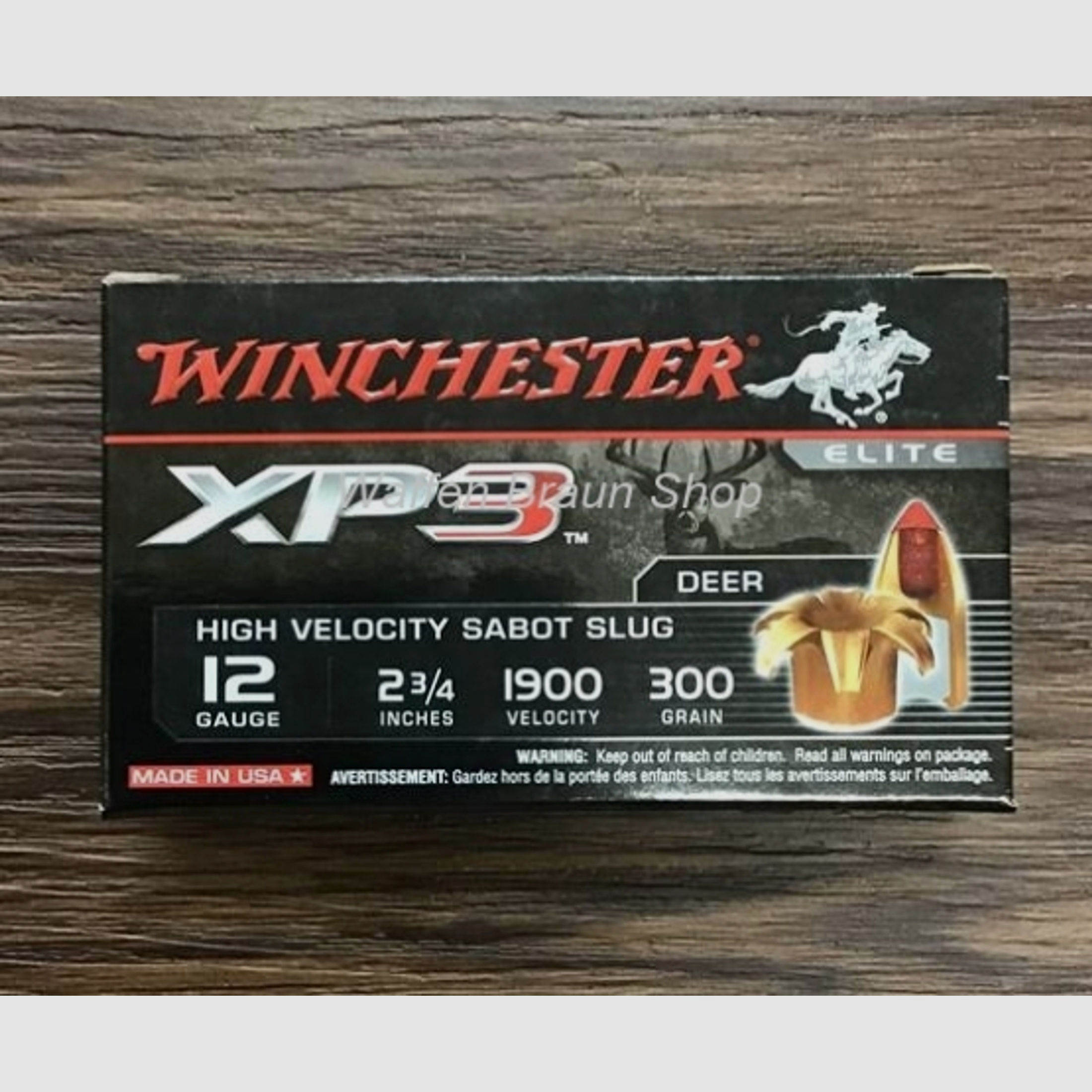 WinchesterSLUG SABOT,SUPR ELITE XP3,12-70,19,5g,5