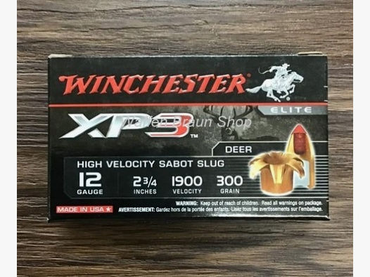 WinchesterSLUG SABOT,SUPR ELITE XP3,12-70,19,5g,5
