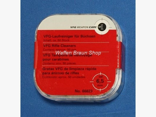 VFG Laufreiniger für Büchsen, No. 66823, cal. 6,5mm, 50 Stück