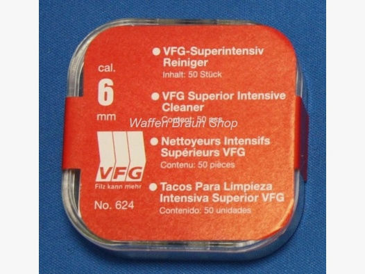 VFG Superintensiv Reiniger, No. 624, cal. 6mm, 50 Stück