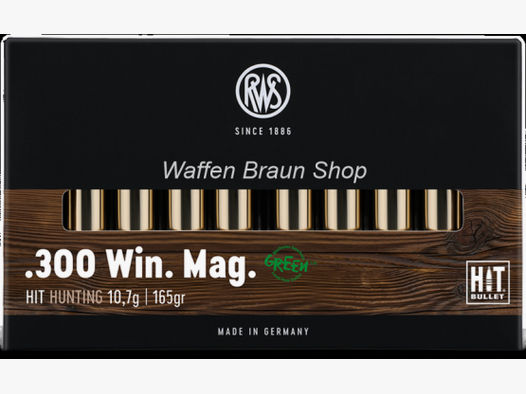 RWS.300 Win Mag HIT Green 10,7g 20 Stück