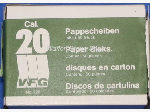 VFG Pappscheiben KAl.20 50 Stück