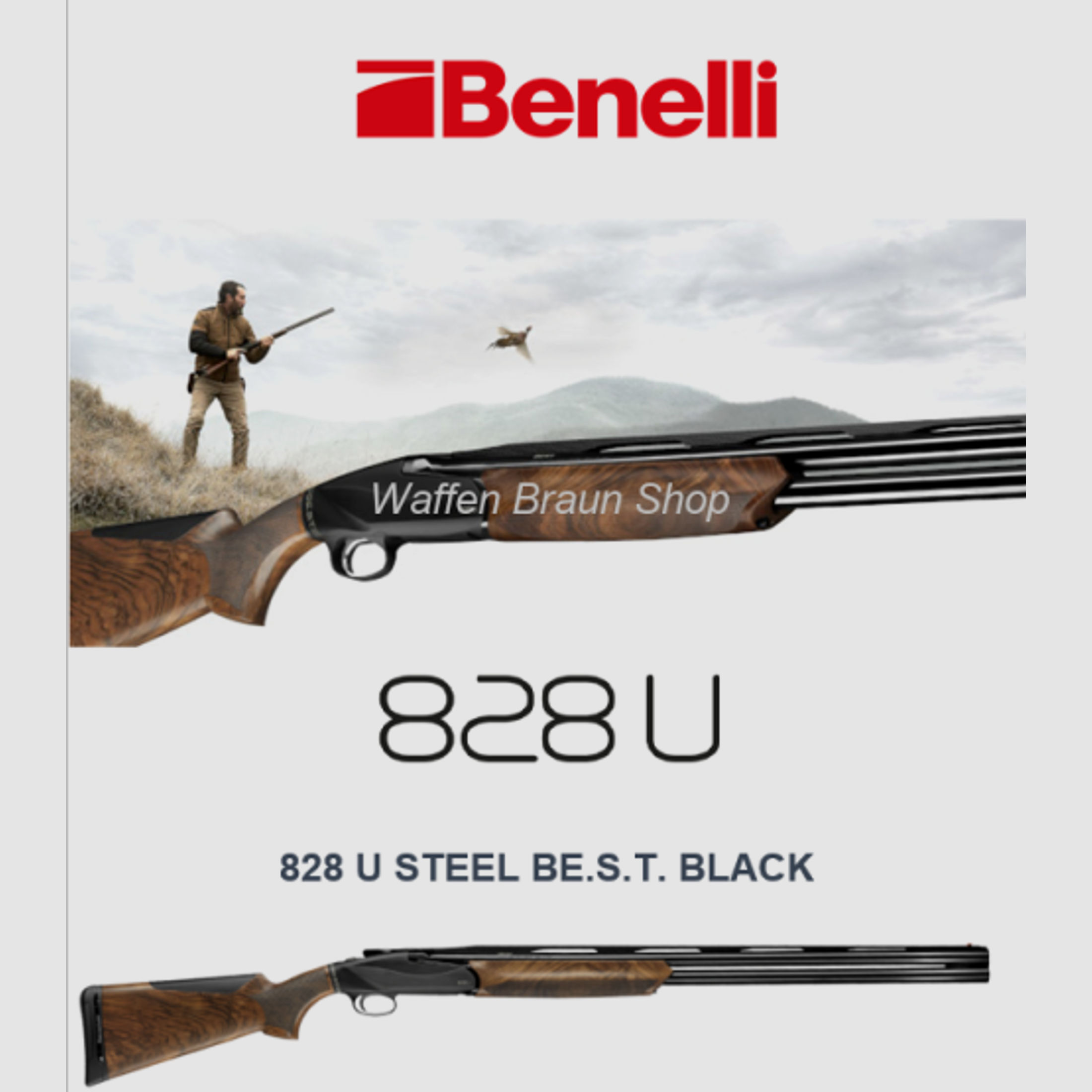 Benelli 828 U STEEL BE.S.T. BLACK  12/76 76cm