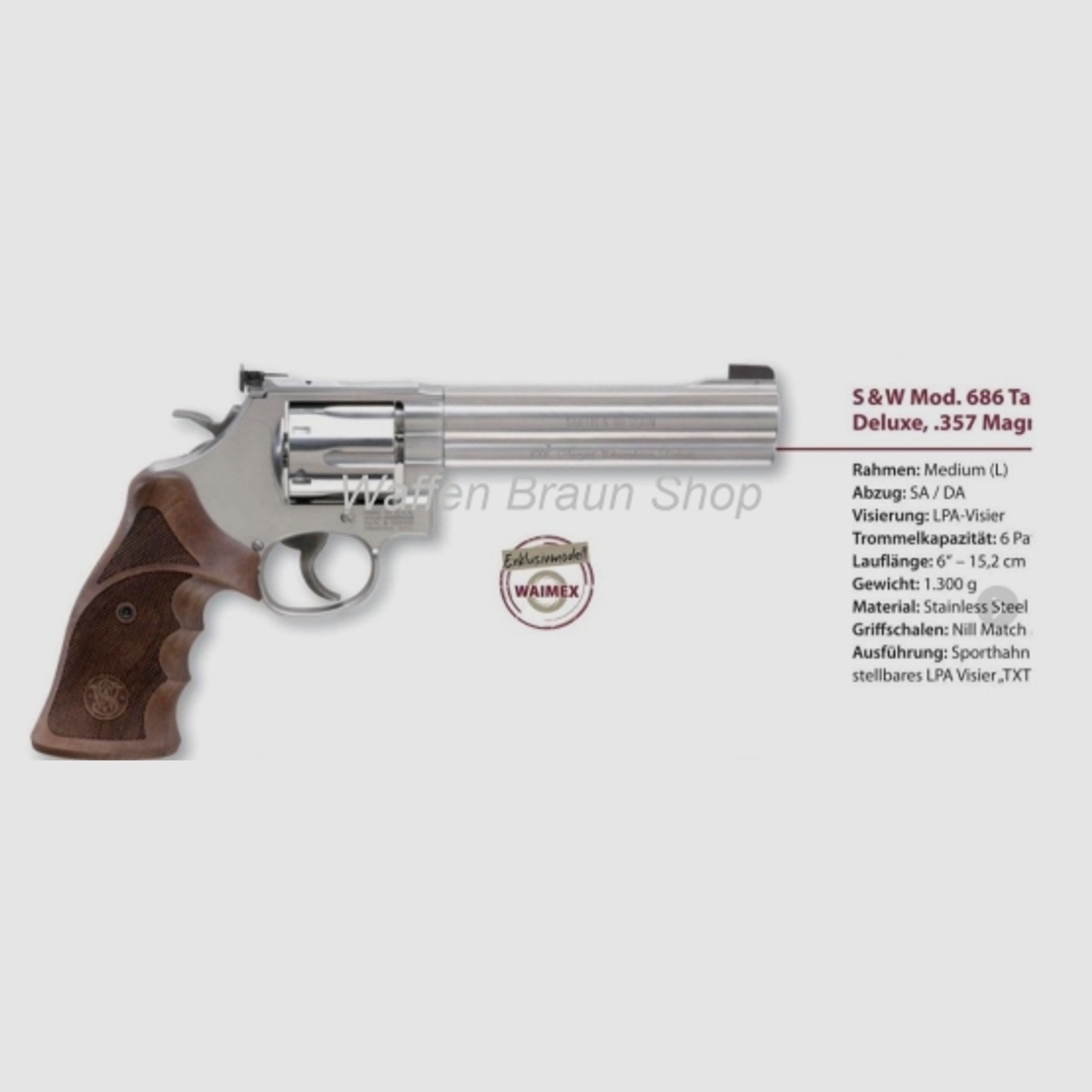 Smith & Wesson Mod 686-6 Deluxe Target Champion 357 Mag