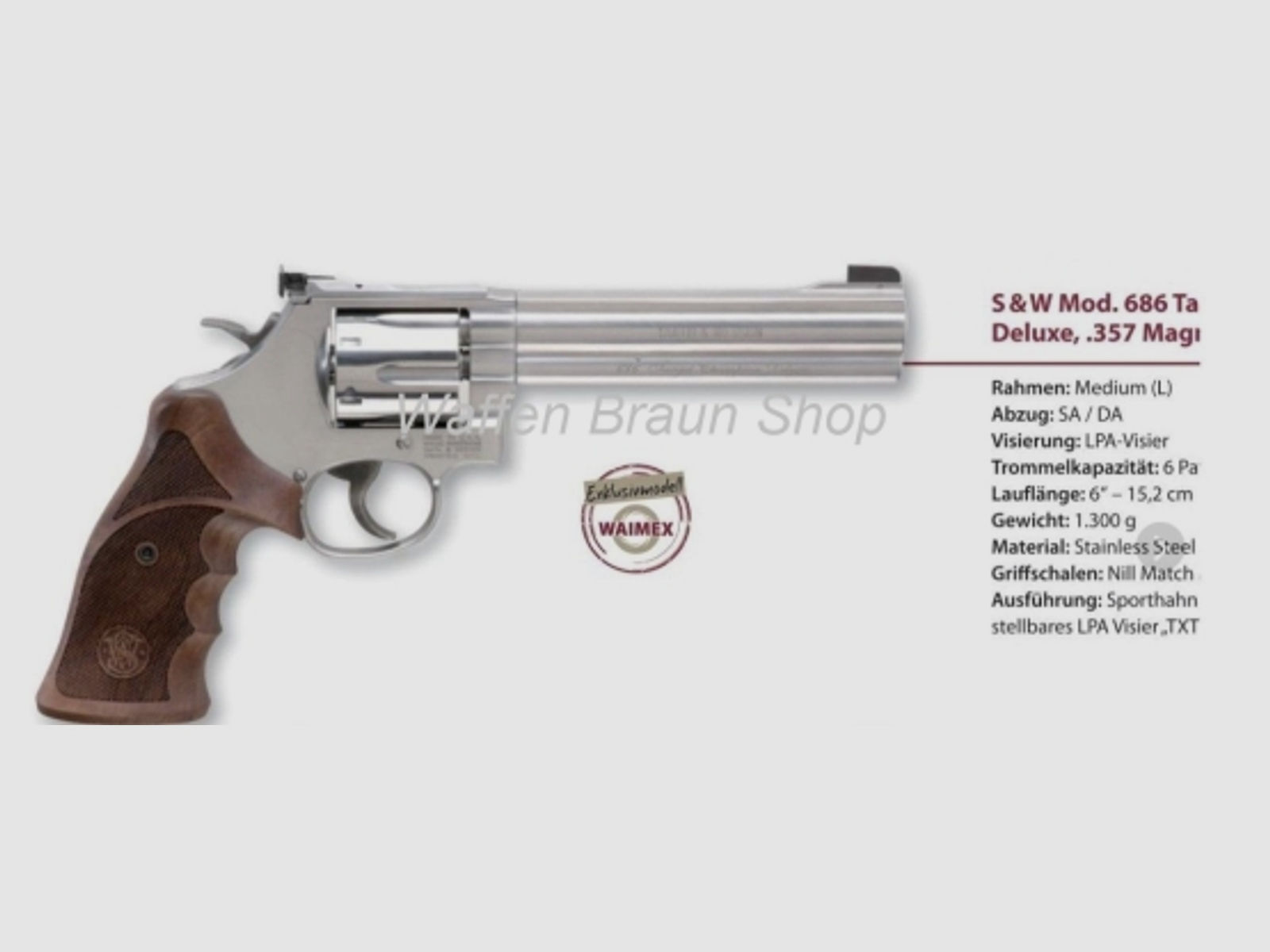 Smith & Wesson Mod 686-6 Deluxe Target Champion 357 Mag