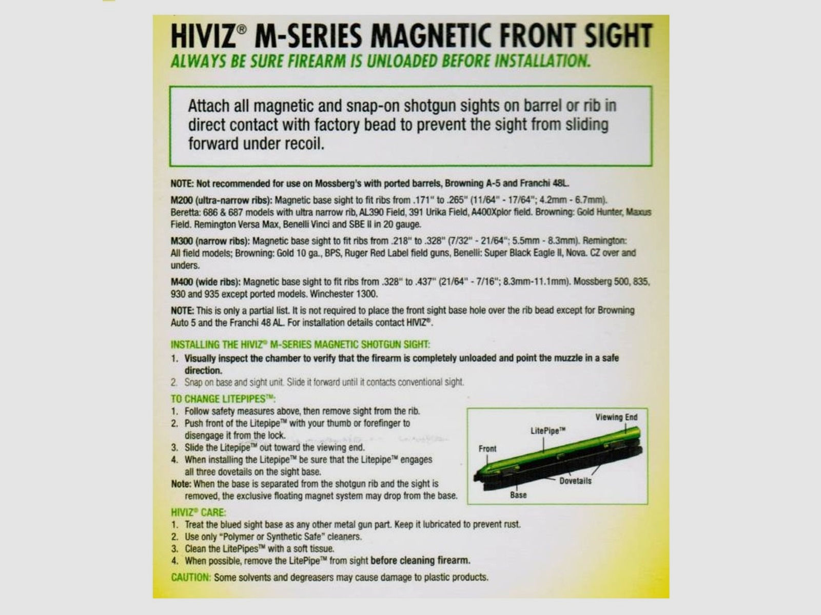 HIVIZ Visierkorn Fiber Magnetic M300