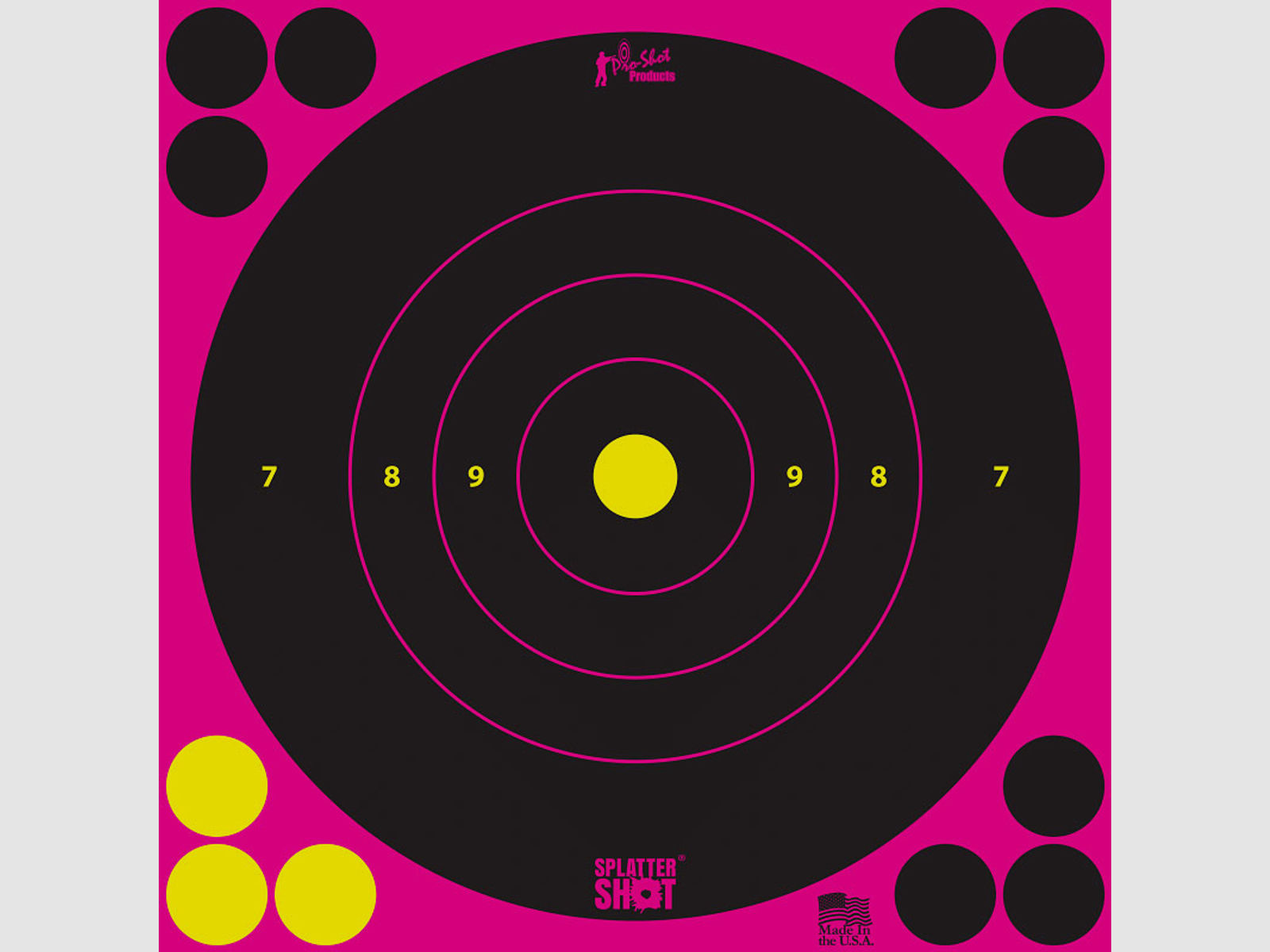 Pro-Shot 6 Scheiben Bullseye Pink 20cm
