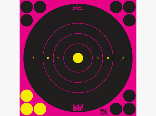 Pro-Shot 6 Scheiben Bullseye Pink 20cm