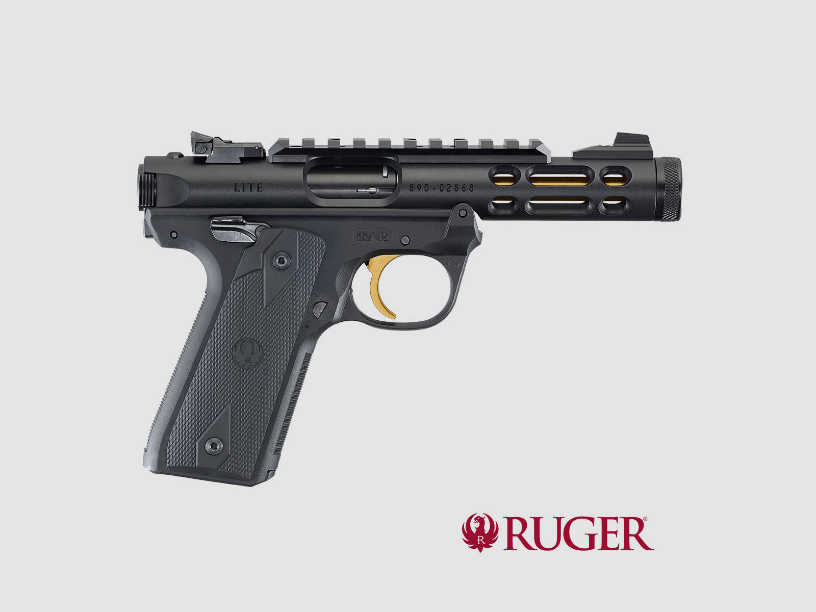 Ruger Mark IV 22/45 Lite Black-Gold, Kaliber .22lr || Pistole