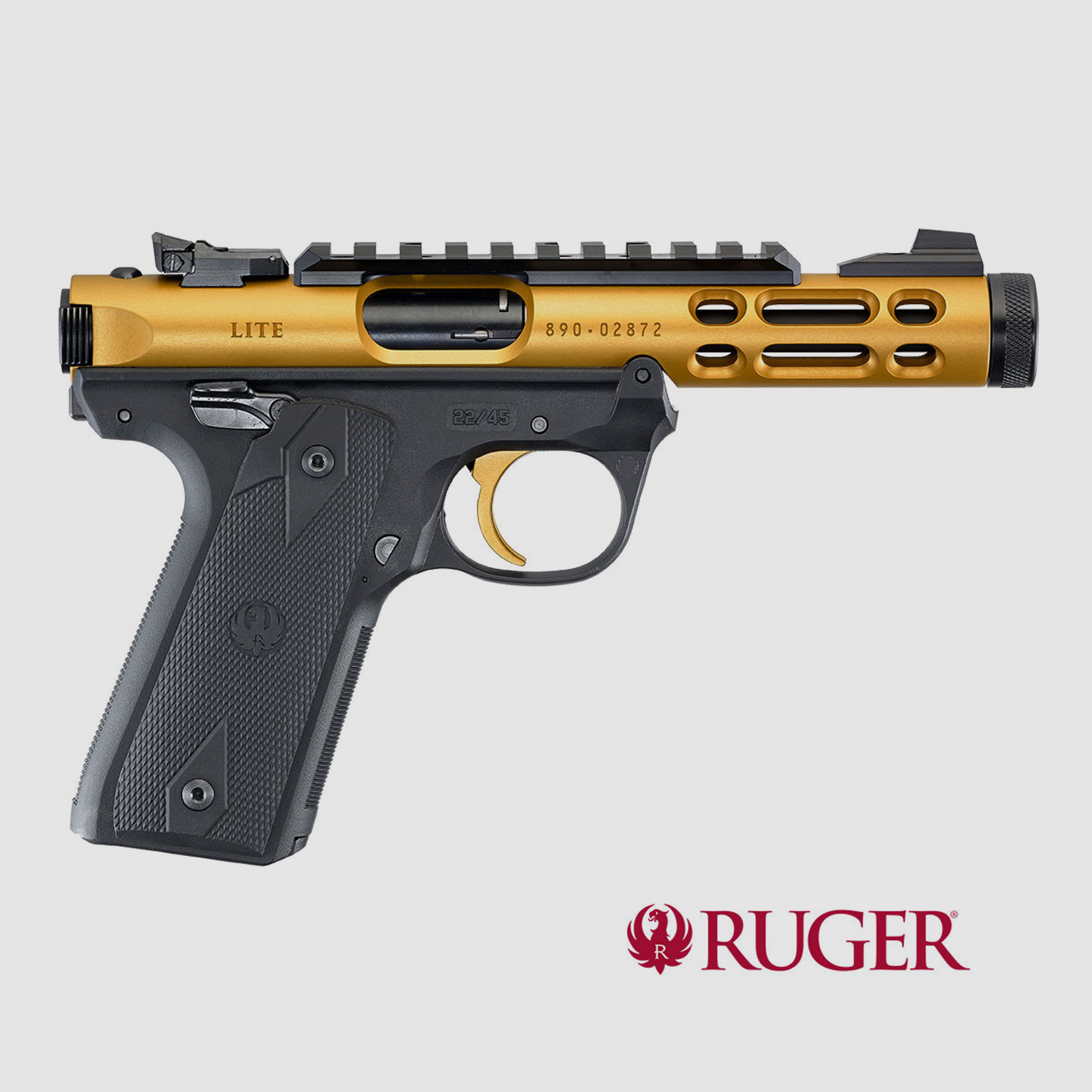 Ruger Mark IV 22/45 Lite Gold, Kaliber .22lr || Pistole