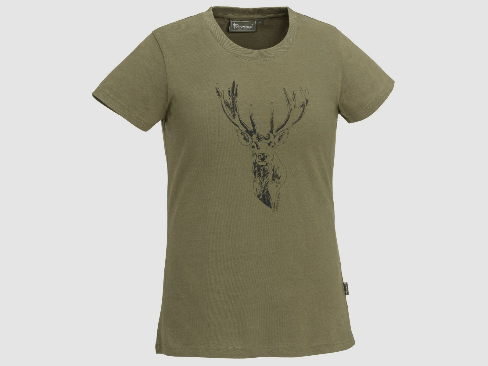 Pinewood T-Shirt Red Deer  H.Olive