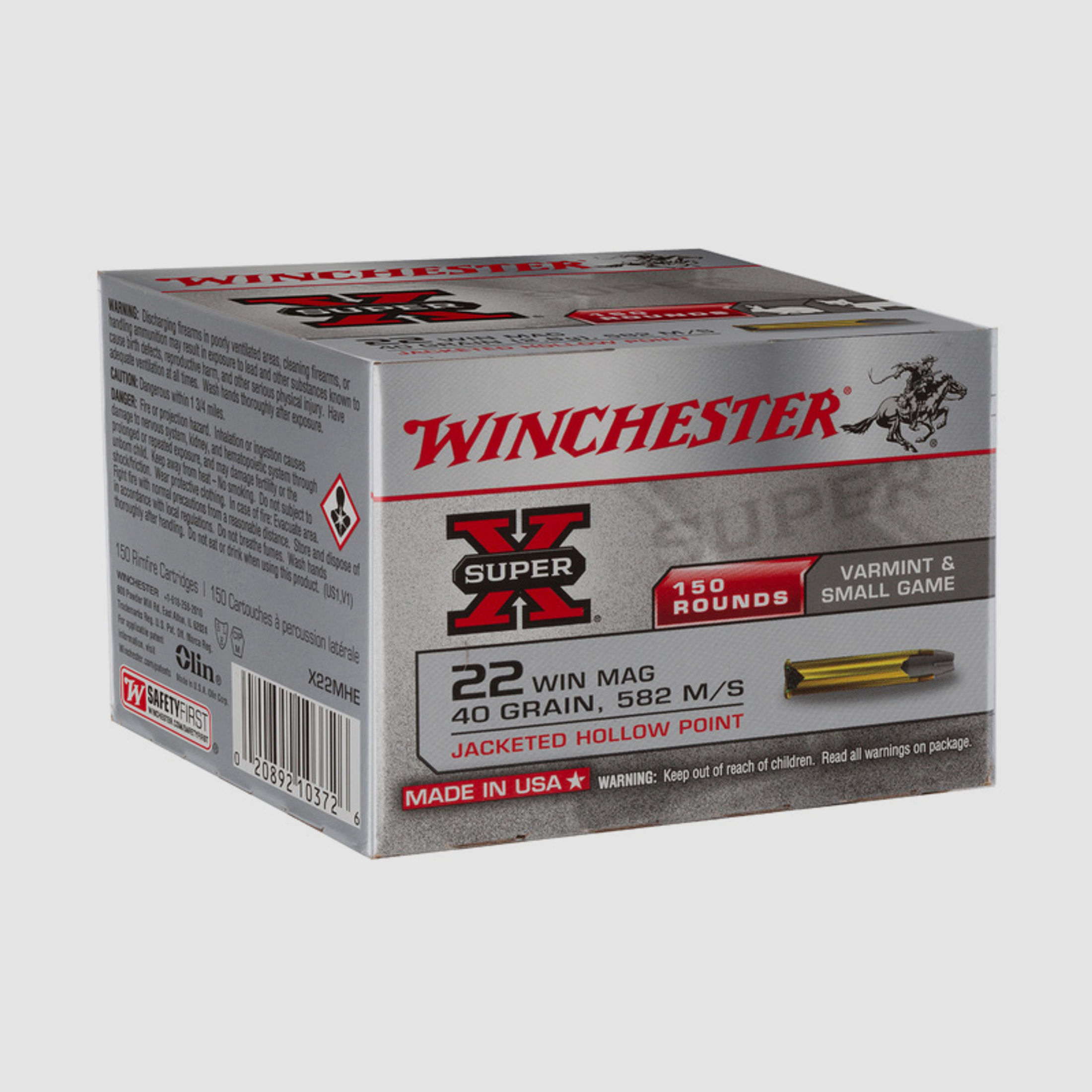 Winchester .22WinMag SuperX TM 2,6g - 40gr.  150er Pck.