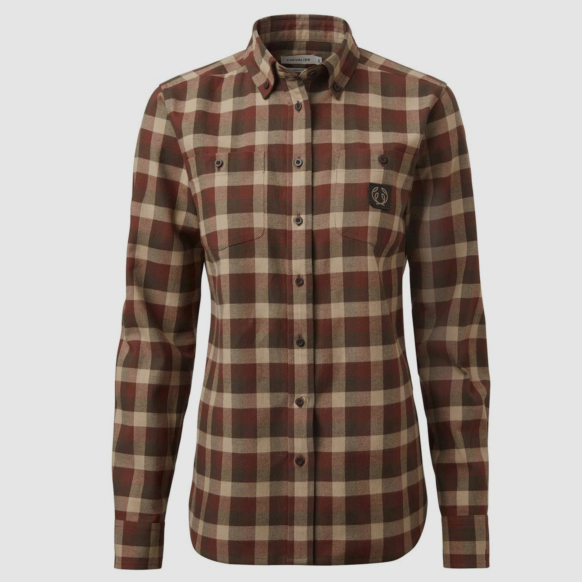 Chevalier Bluse Flannel Heron  Holly Green Checked