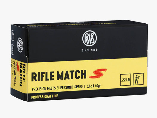 RWS .22lr Rifle Match S 2,6g - 40gr.