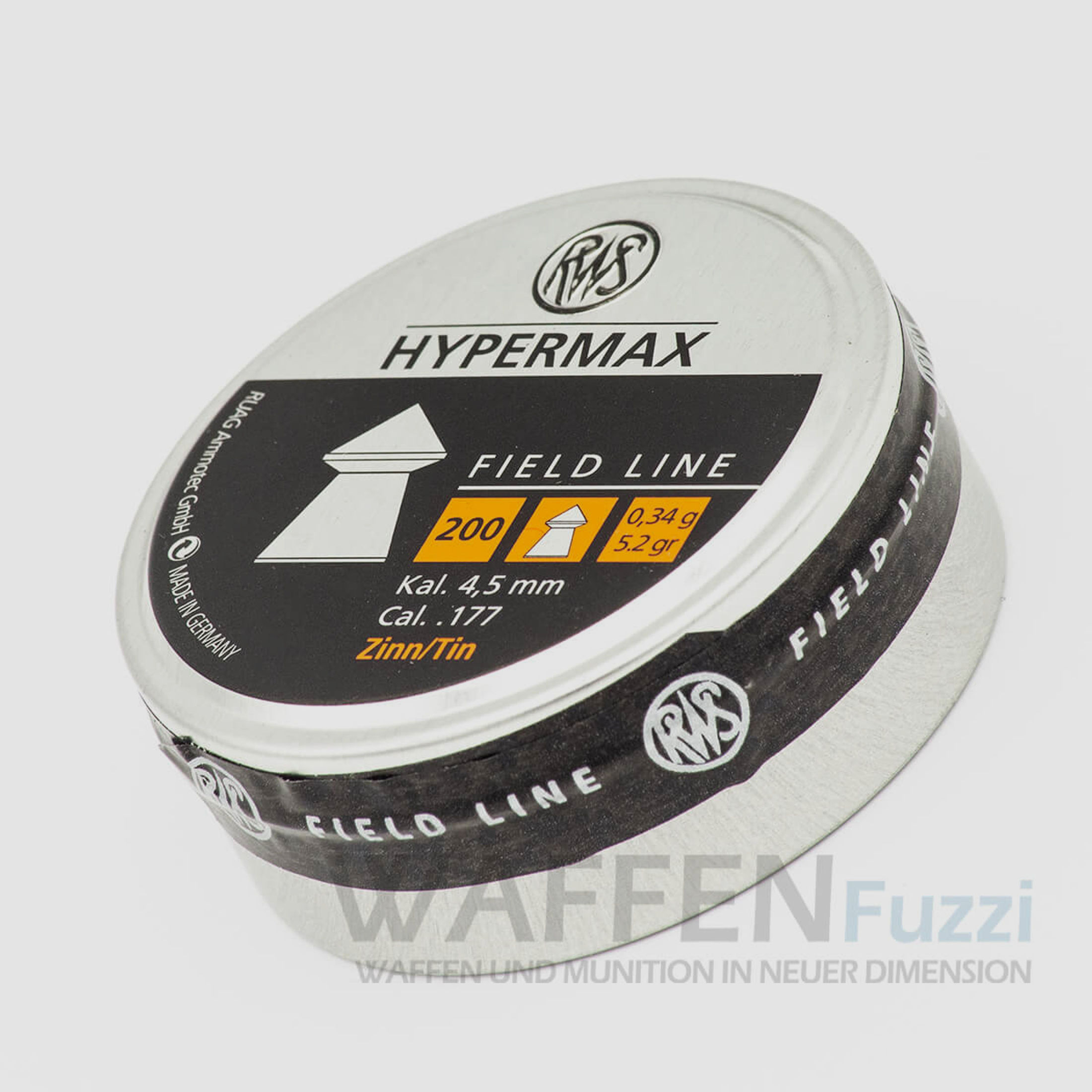 RWS Hypermax bleifreie Zinn Diabolos 200 Stk. 4,5mm Diabolo