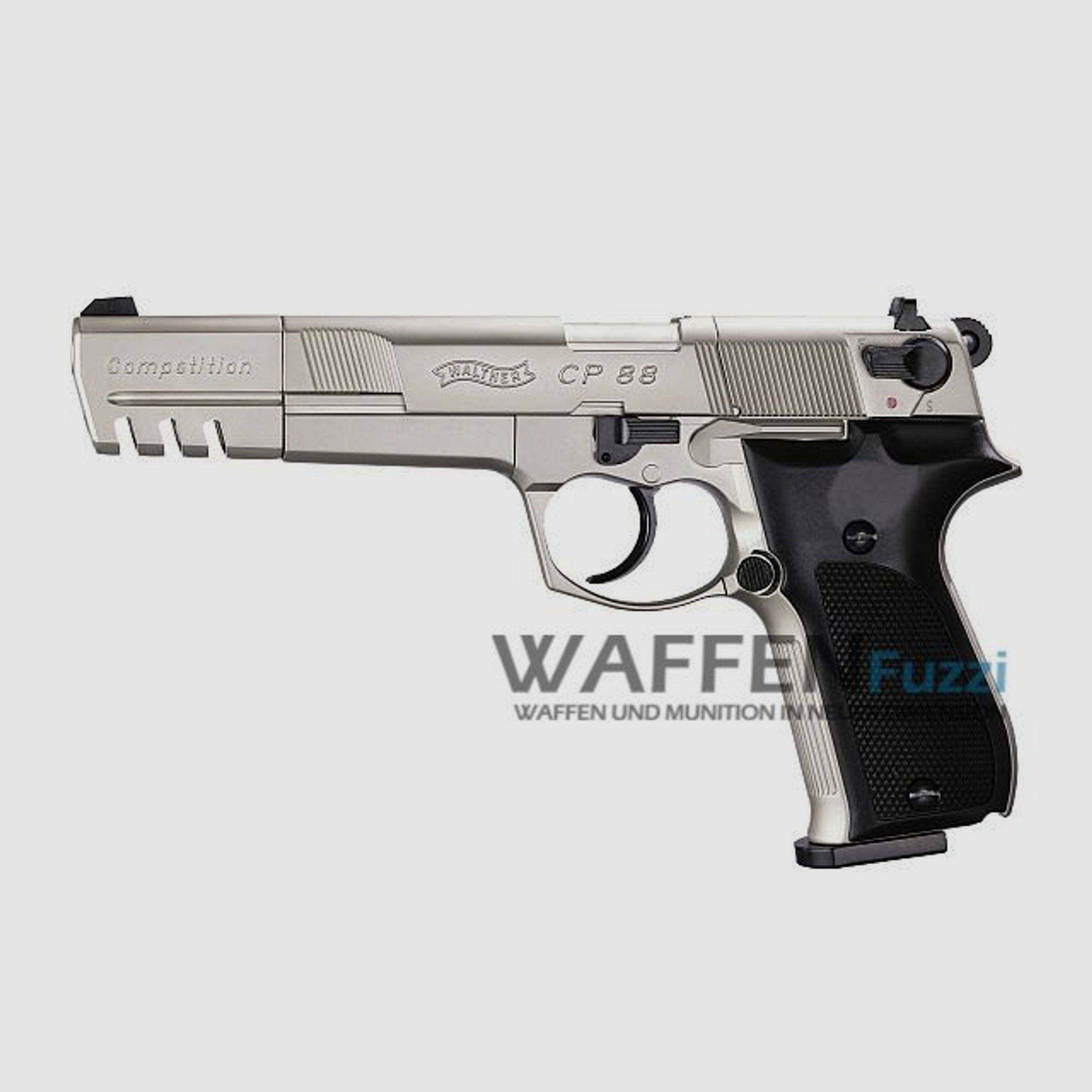 Walther CP88 Competition CO2 Pistole 4,5 mm Diabolo Vernickelt