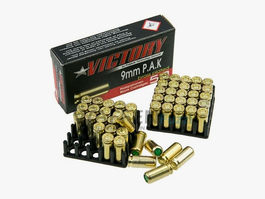 Victory Pobjeda Platzmunition Kaliber 9mm P.A.K. brass plated