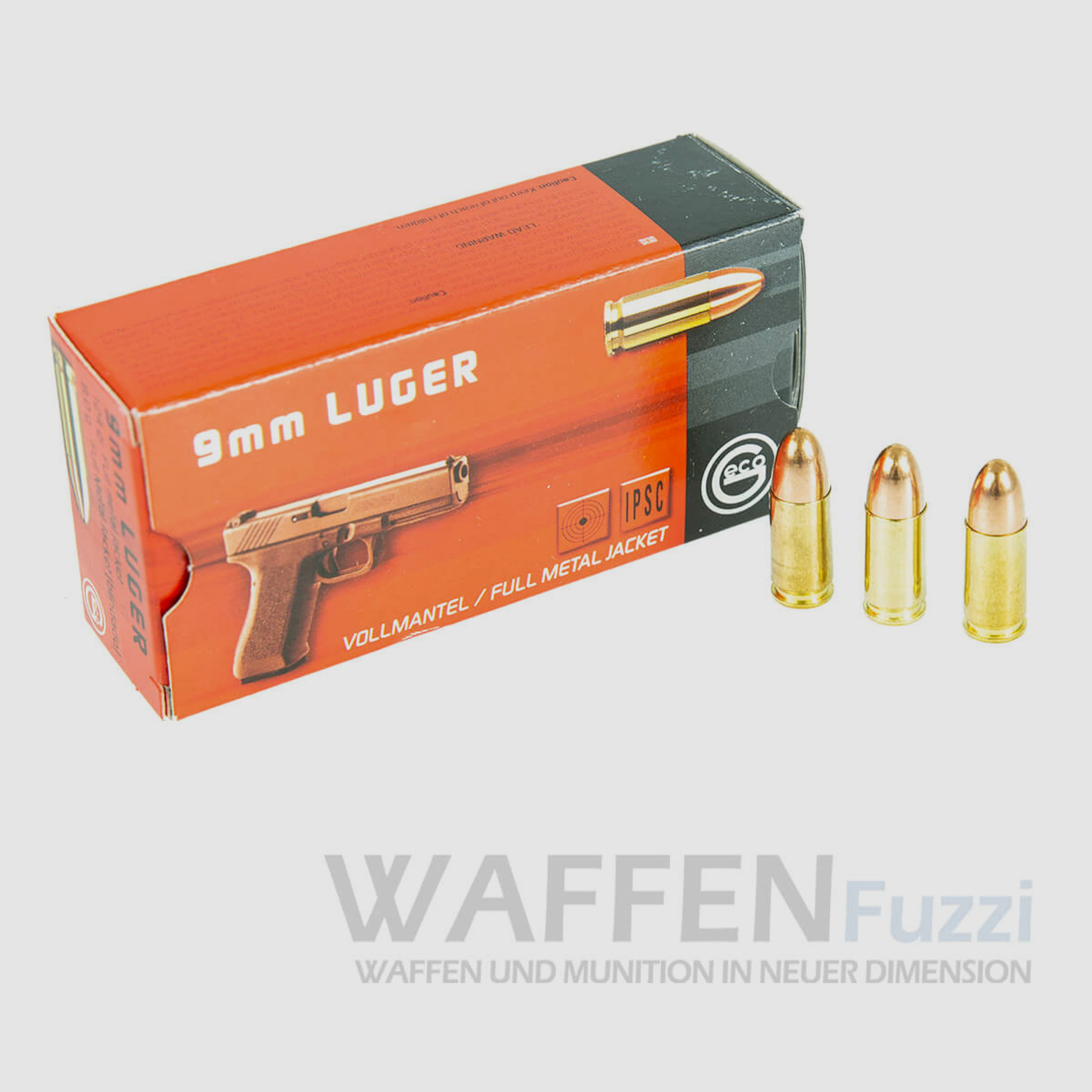 Geco 9mm Luger FMJ 8,0g 50 Schuss