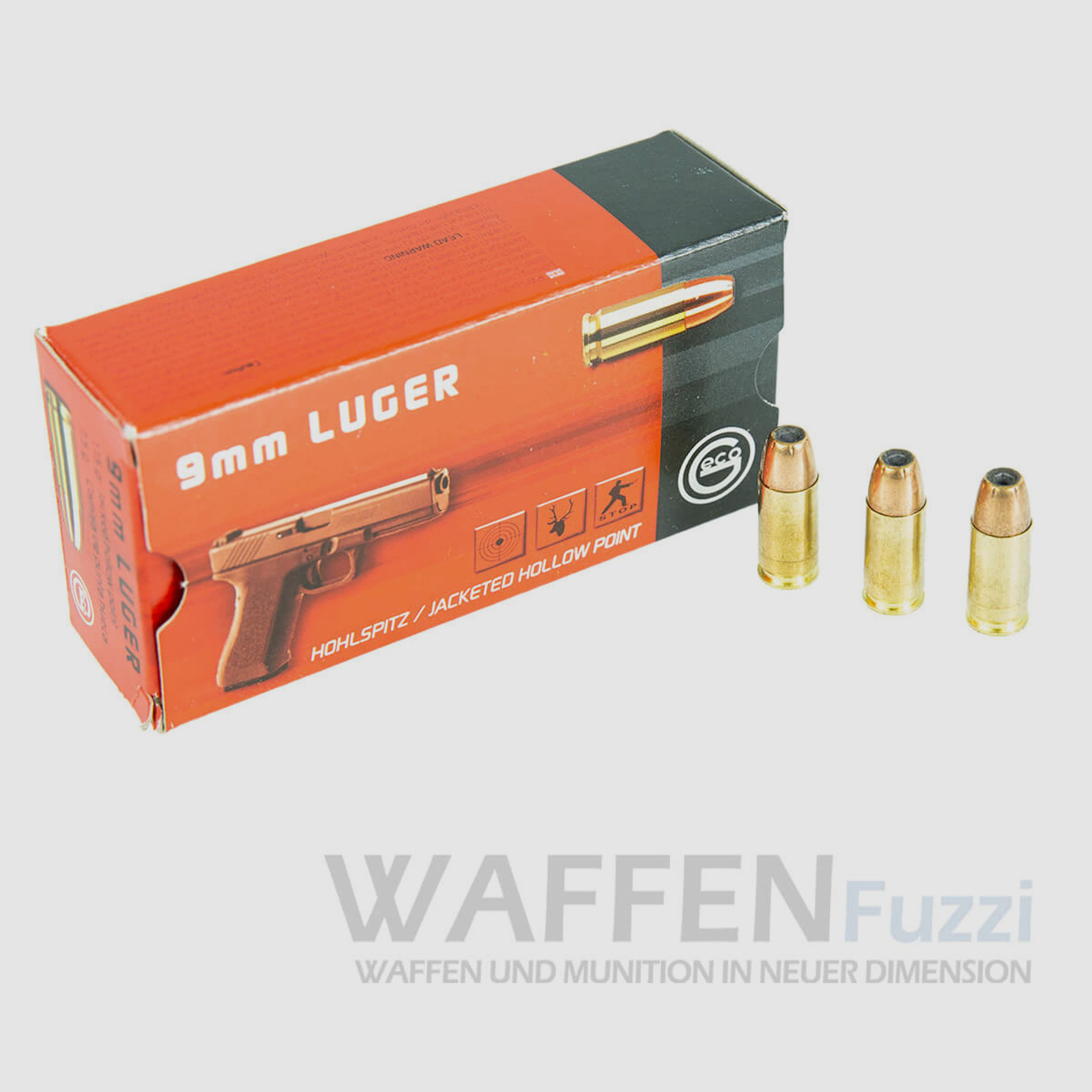 Geco 9mm Luger Hohlspitz 115grs 50 Schuss