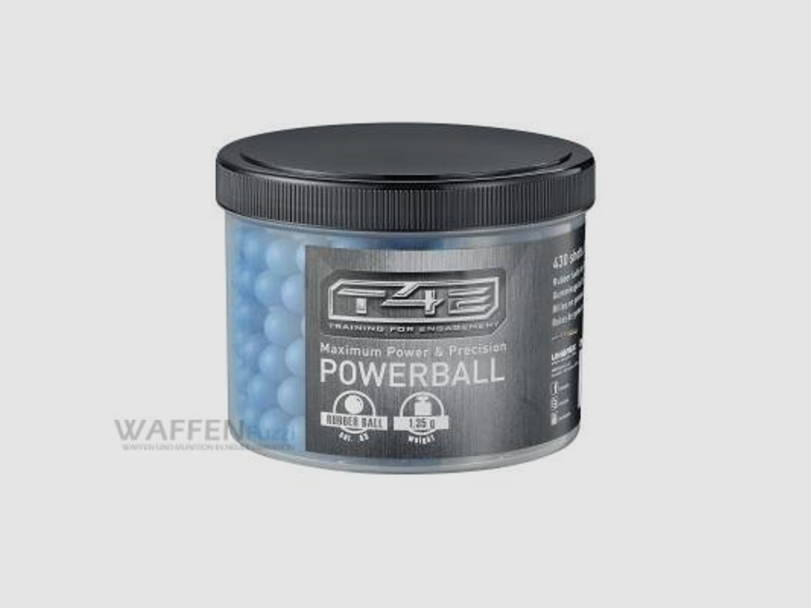 Powerballs T4E Kaliber .43 aus Gummi 430 Stück mit hoher Aufschlagskraft