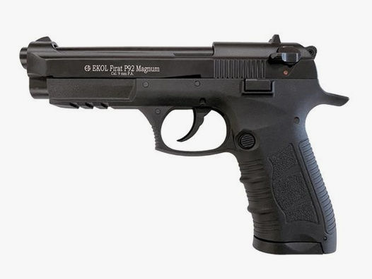 Ekol P92 Magnum SCHWARZ Schreckschusspistole Kaliber 9mm P.A.K #Kratzer am Lauf
