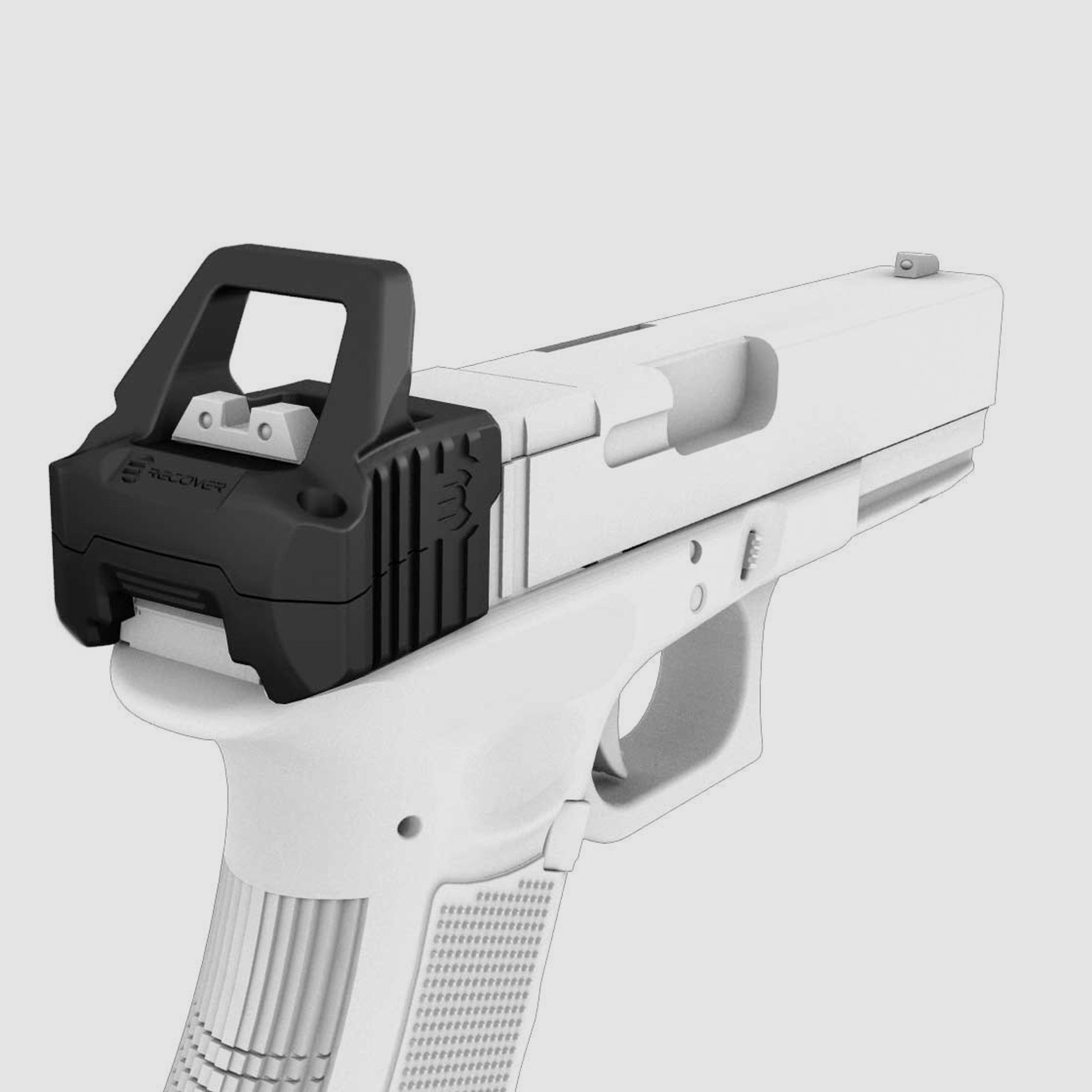 Recover Tactical Upper Charging Handle Double Stack für 9mm Glock Pistolen