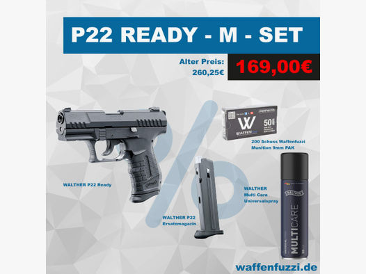 Walther P22 Ready "M" Schreckschuss Set Kaliber 9mm PAK