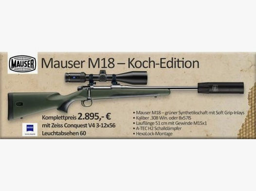 Mauser M18 Koch-Edition in 8x57IS Komplettangebot