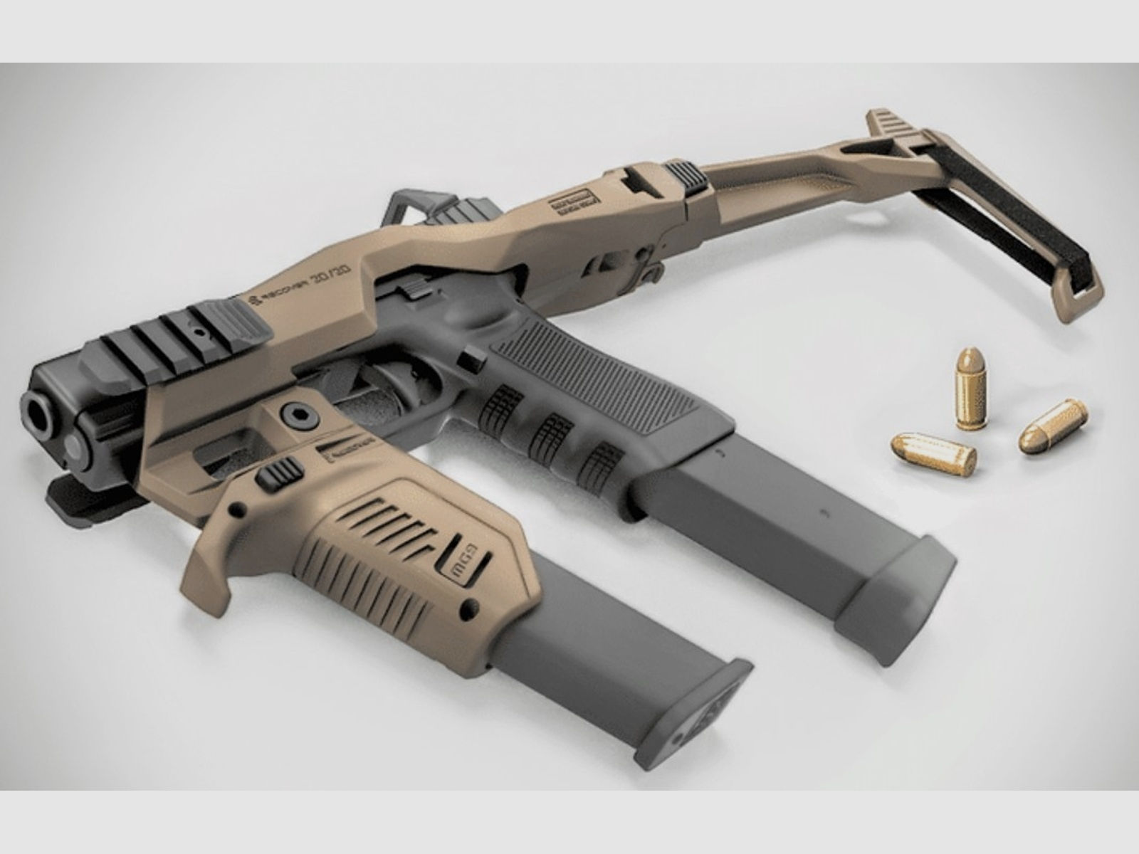 Recover Tactical Glock 1X Anschlagschaft 2020NMG-ST-02 tan, Vollausstattung