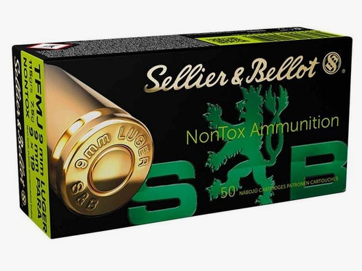 Sellier & Bellot 9mm Luger, 115grs VM NONTOX, 1000 Stk.
