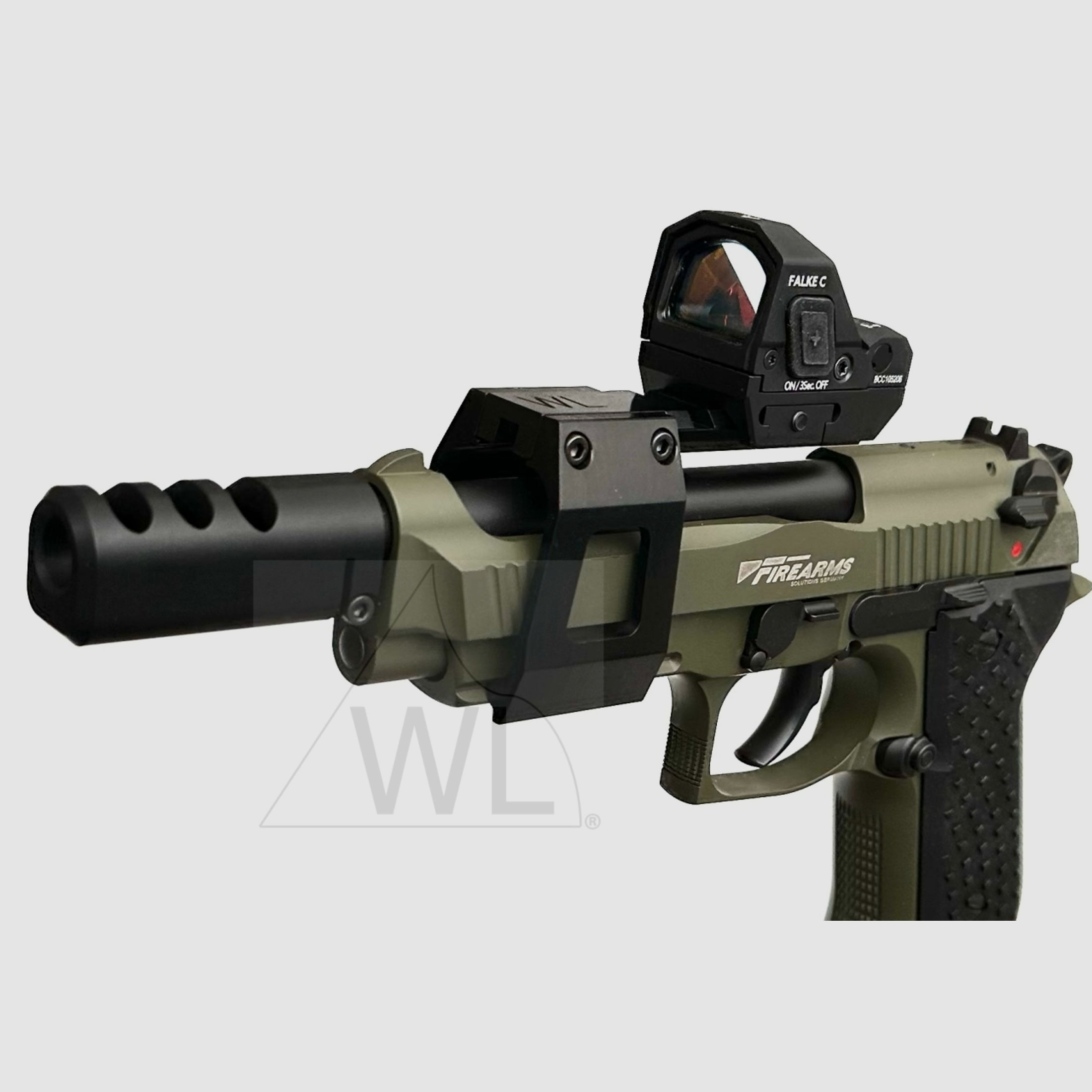 WL-92-Kompensator f. Pistolen 9mm Luger 1/2"-28 UNEF