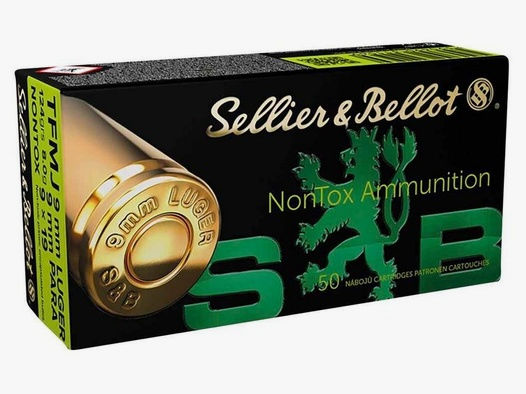 Sellier & Bellot 9mm Luger, 124grs VM NONTOX, 1000 Stk.