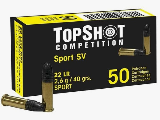 TOPSHOT Comp. .22lr Black Edition SV 40grs, 50 Stk. kein Versand nur Abholung!