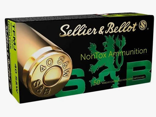 Sellier & Bellot .40S&W 180grs NONTOX TFMJ, 50 Stk.