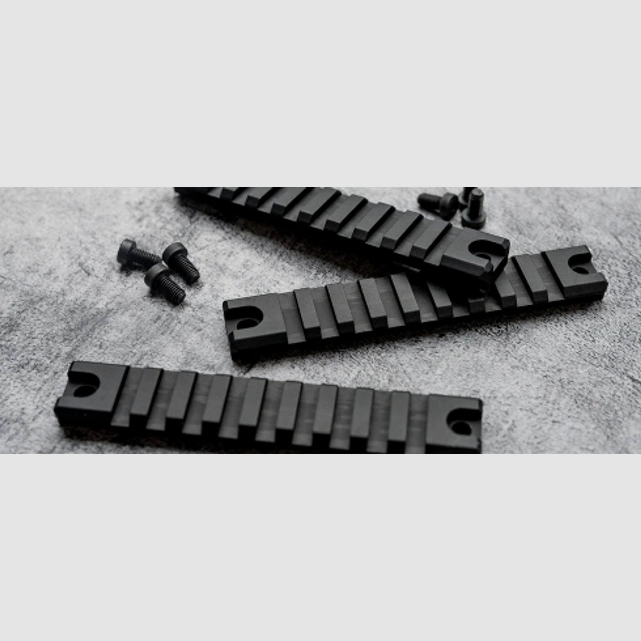 HERA Siderail 3er-Set Montageschienen für HK USC, Picatinny mit Quernuten, Aluminium, schwarz