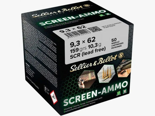 Sellier & Bellot 9,3x62 10,3g/159GR SCR (Screen-Ammo) 50 Patronen