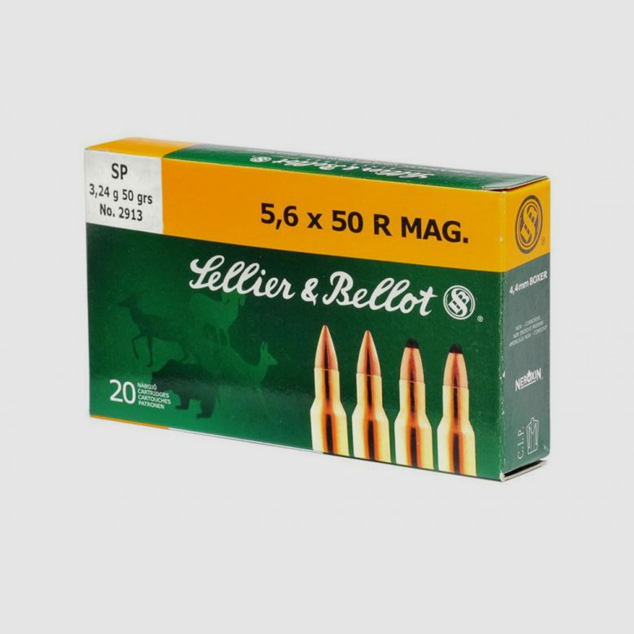 Sellier & Bellot 5,6x50 R Mag. 3,24g/50GR SP 20 Patronen