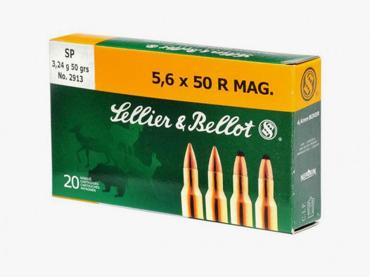 Sellier & Bellot 5,6x50 R Mag. 3,24g/50GR SP 20 Patronen