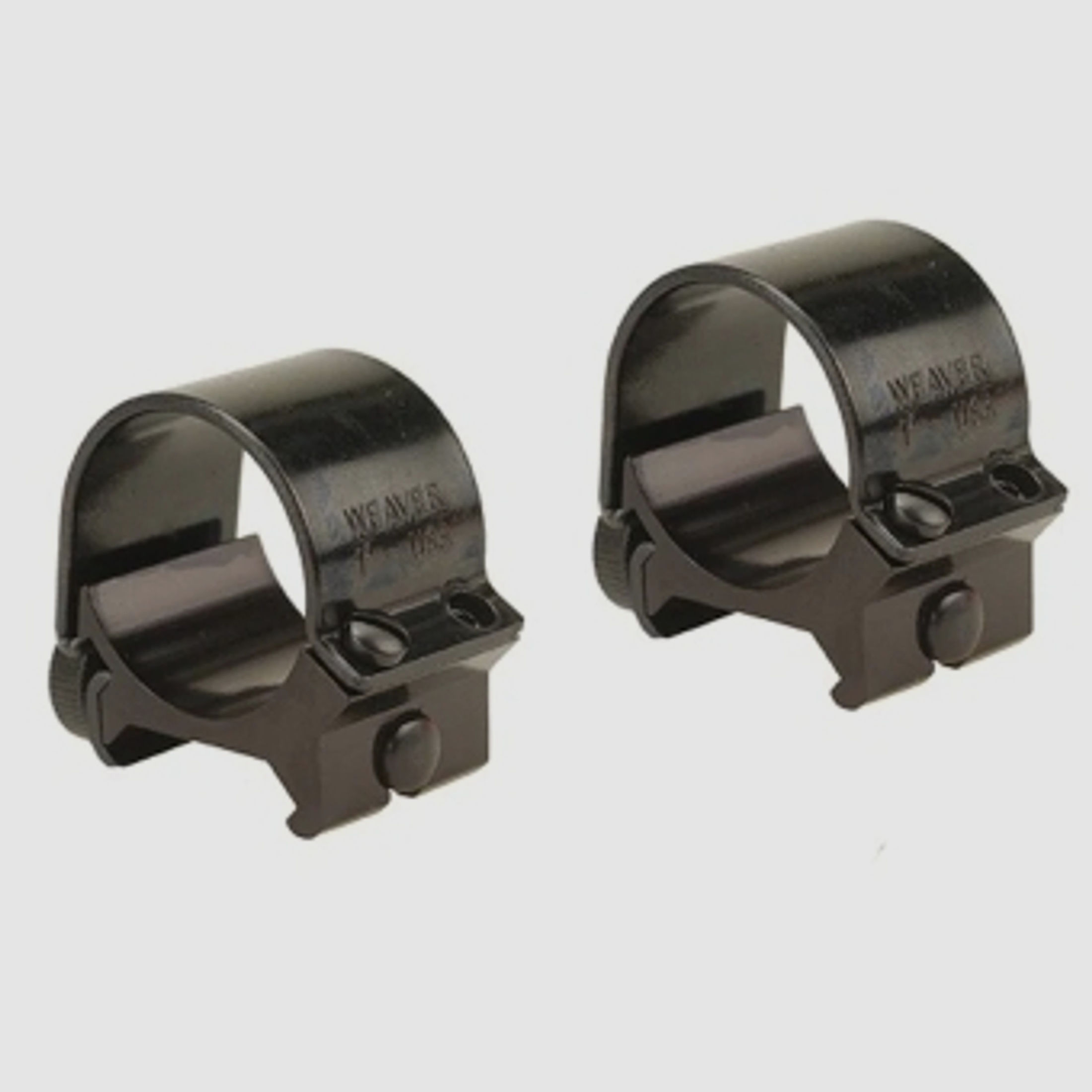 Weaver Top-Mount Weaver-Style Ringe glänzend schwarz 25,4mm low, BH 2,26mm