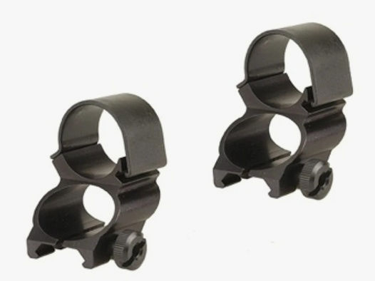 Weaver See-Thru Weaver-Style Ringe (1 extended) matt schwarz 25,4mm , BH 19,05mm