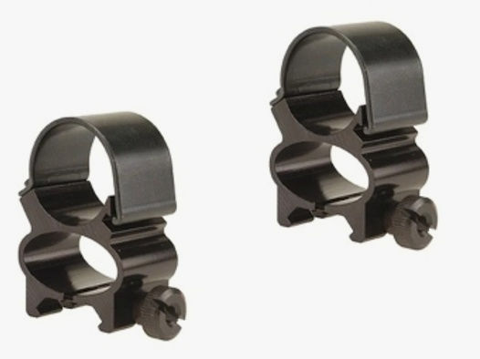 Weaver See-Thru Weaver-Style Ringe glänzend schwarz 25,4mm , BH 19,05mm