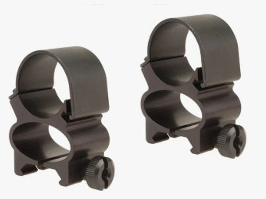 Weaver See-Thru Weaver-Style Ringe matt schwarz 25,4mm, BH 19,05mm
