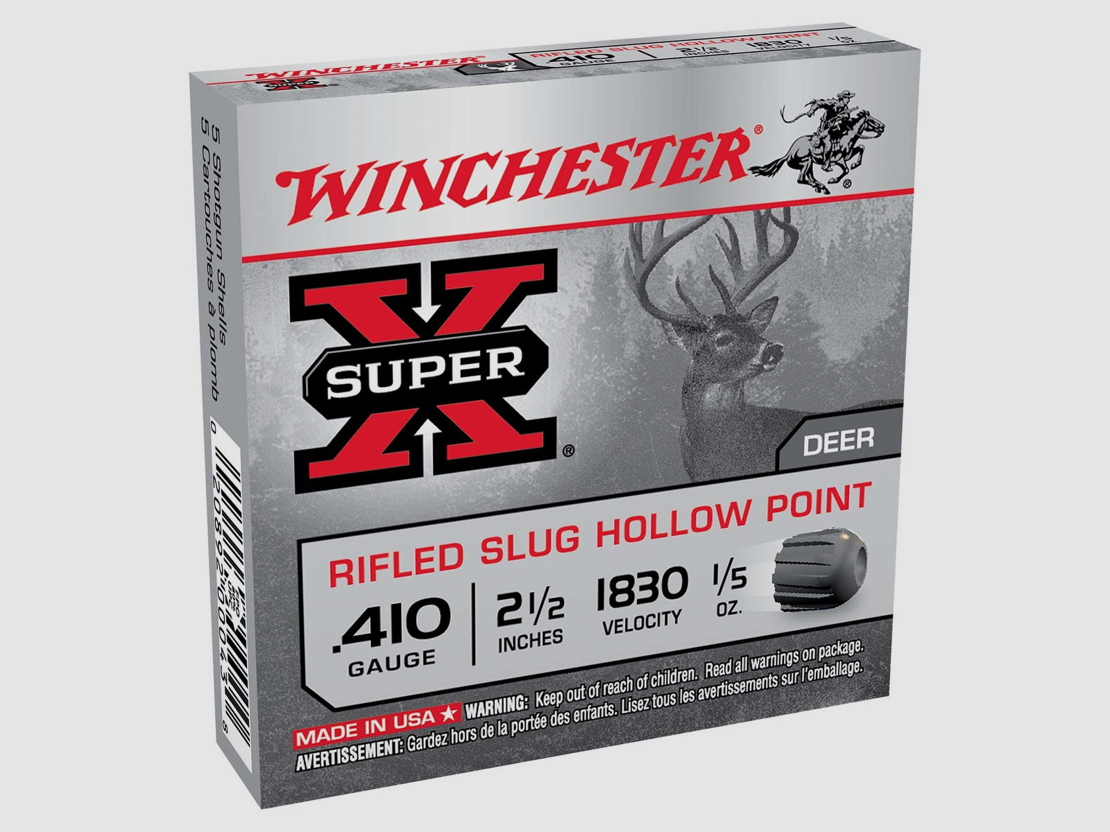 Winchester Super-X Slug .410 6g 5 Patronen