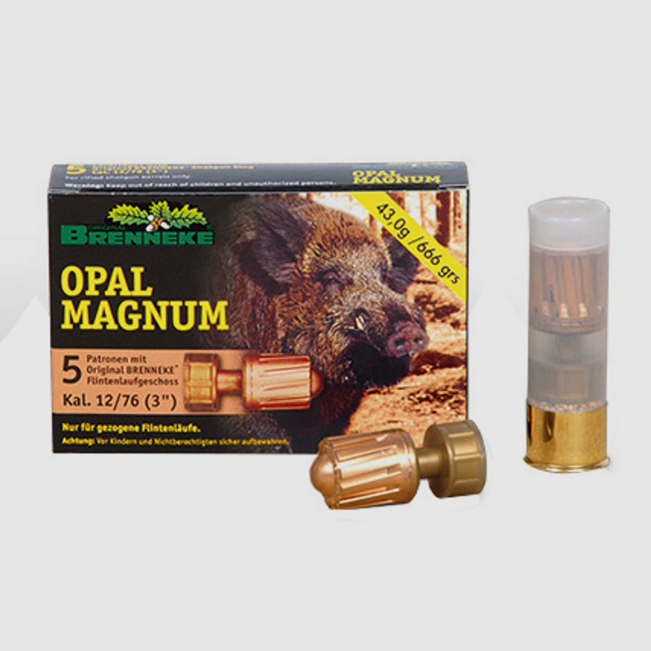 Brenneke Opal Magnum .12/76 43g 5 Patronen