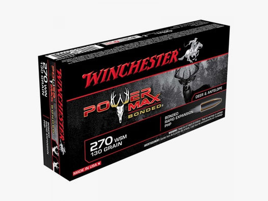Winchester Power Max Bonded .270 Win. 130GR Bonded Rapid Expansion PHP 20 Patronen