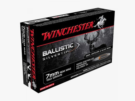 Winchester Ballistic Silvertip 7mm Rem. Mag. 150GR Rapid Controlled Expansion Polymer Tip 20 Patronen