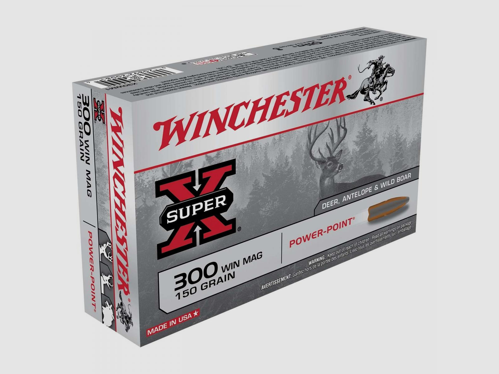 Winchester Super-X .300 Win. Mag. 150GR Power Point 20 Patronen