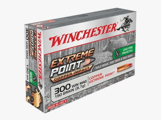 Winchester Extreme Point Copper Impact .300 Win. Mag. 150GR Copper Extreme Point 20 Patronen